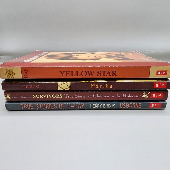 4 Scholastic PB Books War Holocaust D-Day WWII Military Lot Paperback - Picture 3 of 3